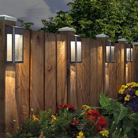 outdoor solar fence post lights